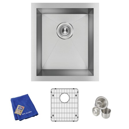 Elkay Elkay Crosstown 16 Gg SS 16'x18.5'x10' 1-Bowl UMt Kitchen Sink Kit EFU131610TC